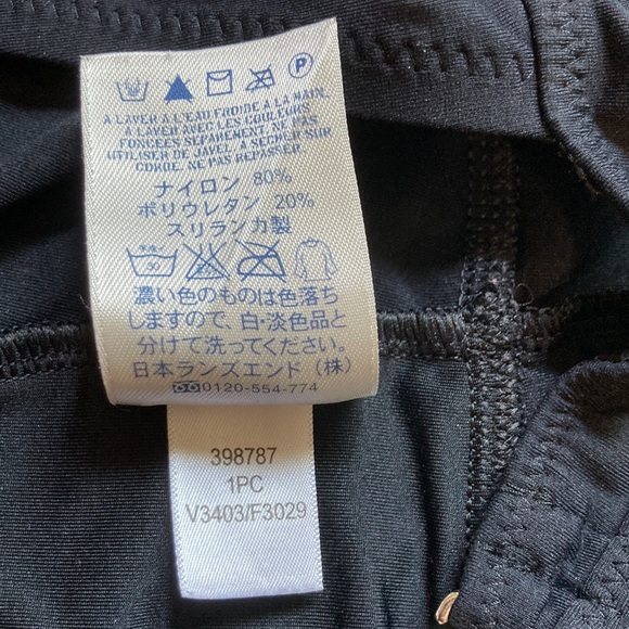 LANDS END CANVAS 1963 Black One Piece Swimsuit Womens 8 - Picture 11 of 13